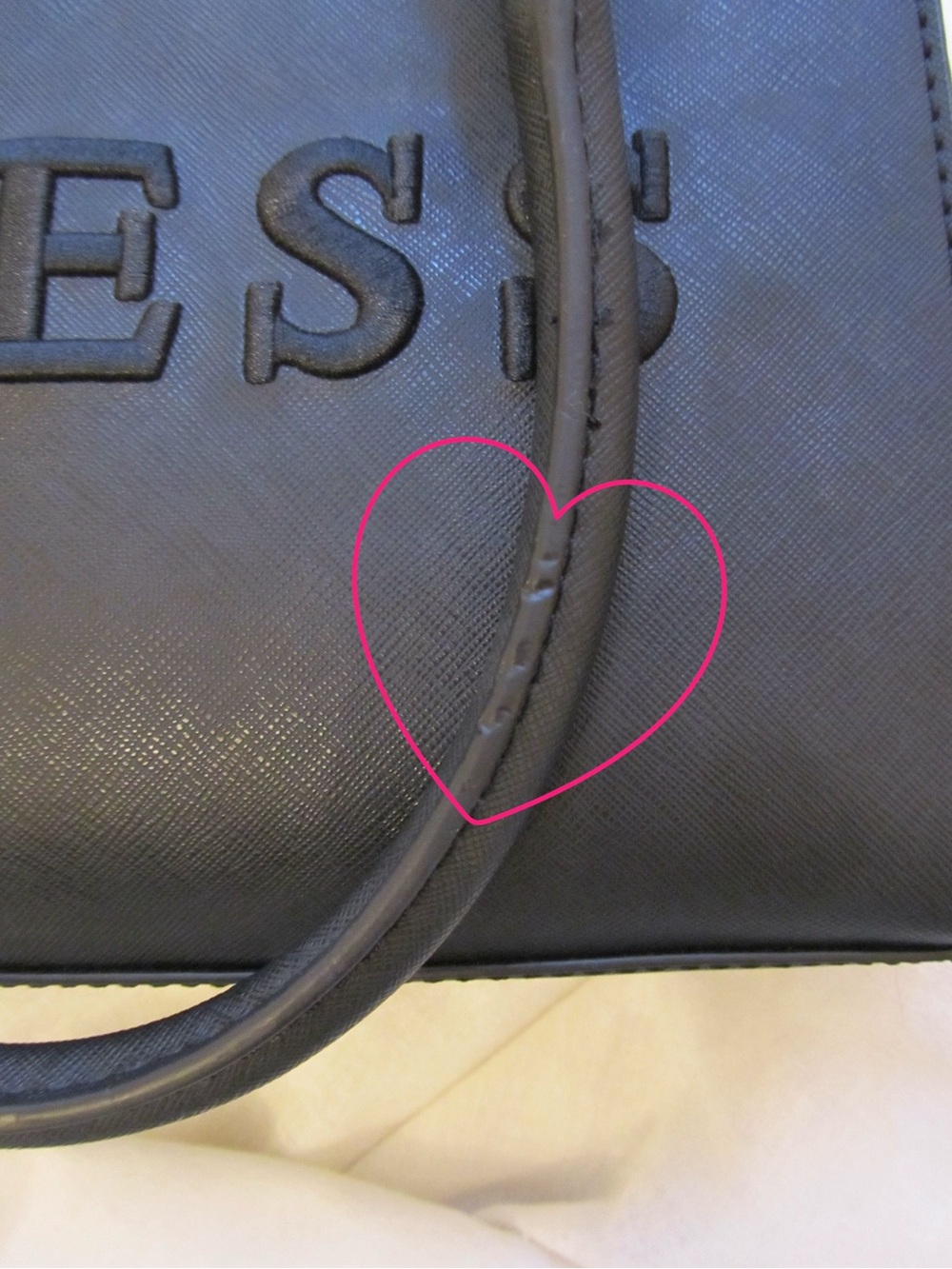 Authentic GUESS Black Logo Top-Handle Bag with Two Straps - Picture 6 of 16
